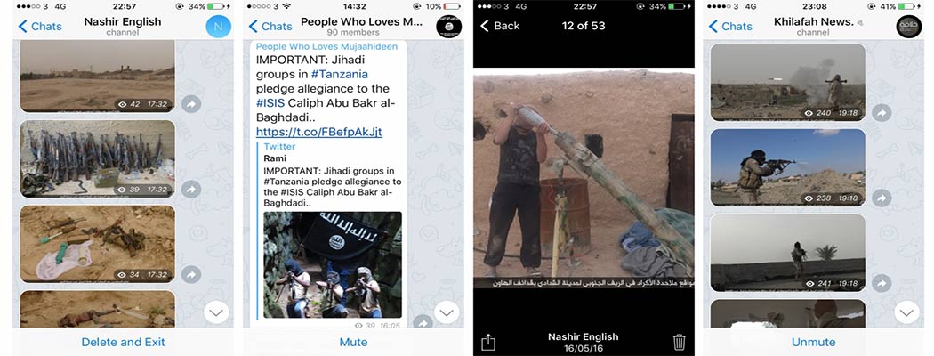 ادعای اهمال تلگرام در خصوص کانال ها و گروه های وابسته به داعش